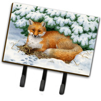 "Caroline's Treasures ASA2184TH68 Winter Fox Leash or Key Holder, Large, Multicolor"