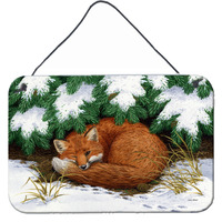 "Caroline's Treasures Naptime Fox Wall or Door Hanging Prints ASA2185DS812, 8HX12W, Multicolor"