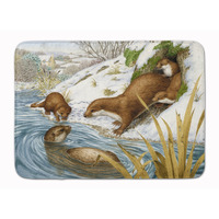 "Caroline's Treasures Playtime Otters Floor Mat, 19"" x 27"", Multicolor"