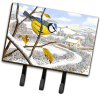 "Caroline's Treasures ASA2188TH68 Winter Eurasian Blue Tit Leash or Key Holder, Large, Multicolor"