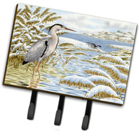 "Caroline's Treasures ASA2191TH68 Blue Heron by The Water Leash or Key Holder, Large, Multicolor"