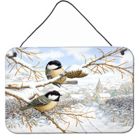 "Caroline's Treasures Coal Tits Wall or Door Hanging Prints ASA2192DS812, 8HX12W, Multicolor"