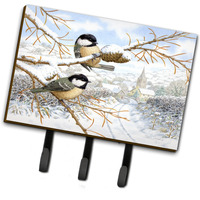 "Caroline's Treasures ASA2192TH68 Coal Tits Leash or Key Holder, Large, Multicolor"