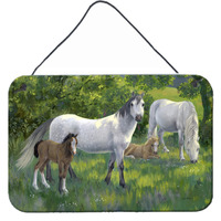 "Caroline's Treasures Group of Horses Wall or Door Hanging Prints ASA2195DS812, 8HX12W, Multicolor"