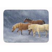 "Caroline's Treasures Seeking Shelter Horses Floor Mat, 19"" x 27"", Multicolor"