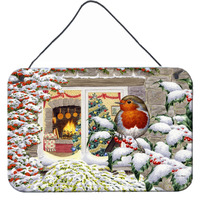 "Caroline's Treasures European Robin Wall or Door Hanging Prints ASA2199DS812, 8HX12W, Multicolor"