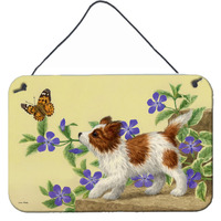 "Caroline's Treasures Papillon Pup Wall or Door Hanging Prints ASA2204DS812, 8HX12W, Multicolor"
