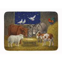 "Caroline's Treasures Animals Crib Nativity Christmas Scene Floor Mat, 19"" x 27"", Multicolor"