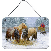 "Caroline's Treasures Shetland Ponies Wall or Door Hanging Prints ASA2206DS812, 8HX12W, Multicolor"