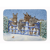 "Caroline's Treasures Donkeys and Robin at the Fence Floor Mat, 19"" x 27"", Multicolor"