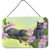 "Caroline's Treasures Chartruex Kittens Wall or Door Hanging Prints ASA2211DS812, 8HX12W, Multicolor"