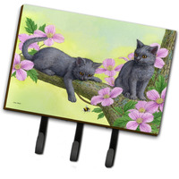 "Caroline's Treasures ASA2211TH68 Chartreus Kittens Leash or Key Holder, Large, Multicolor"