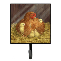 "Caroline's Treasures My Little Chickadees Hen with Chicks Leash or Key Holder ASAD0109SH4, Small, Multicolor"