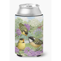 "Caroline's Treasures ASAD0686CC ""Coal Tits Feeding Time"" Can or Bottle Hugger, Multicolor"