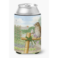 "Caroline's Treasures ASAD0688CC ""Spotted Flycatcher by Sarah Adams"" Can or Bottle Hugger, Multicolor"