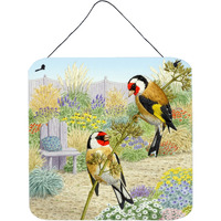"Caroline's Treasures European Goldfinches by Sarah Adams Wall or Door Hanging Prints ASAD0691DS66, 6HX6W, Multicolor"