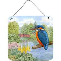 "Caroline's Treasures Kingfisher by Sarah Adams Wall or Door Hanging Prints ASAD0692DS66, 6HX6W, Multicolor"