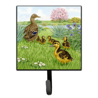 "Caroline's Treasures Mallard and Ducklings by Sarah Adams Leash or Key Holder ASAD0693SH4, Small, Multicolor"