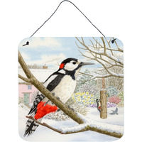 "Caroline's Treasures Spotted Woodpecker by Sarah Adams Wall or Door Hanging Prints ASAD0701DS66, 6HX6W, Multicolor"