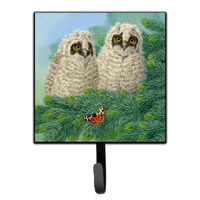 "Caroline's Treasures Owlets and Butterfly by Sarah Adams Leash or Key Holder ASAD0724SH4, Small, Multicolor"