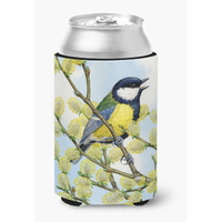 "Caroline's Treasures ASAD0777CC ""Eurasian Blue Tit by Sarah Adams"" Can or Bottle Hugger, Multicolor"