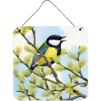 "Caroline's Treasures Eurasian Blue Tit by Sarah Adams Wall or Door Hanging Prints ASAD0777DS66, 6""H x 6""W, Multicolor"