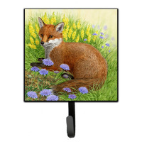 "Caroline's Treasures Fox in Flowers by Sarah Adams Leash or Key Holder ASAD0788SH4, Small, Multicolor"