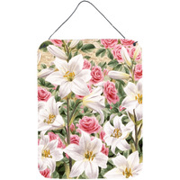 "Caroline's Treasures Lilies and Roses by Sarah Adams Wall or Door Hanging Prints ASAD115DS1216, 16HX12W, Multicolor"
