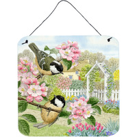 "Caroline's Treasures Coal Tits by Sarah Adams Wall or Door Hanging Prints ASAD220ADS66, 6HX6W, Multicolor"