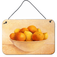 "Caroline's Treasures Oranges & Lemons in a Bowl Wall or Door Hanging Prints BABE0085DS812, 8HX12W, Multicolor"
