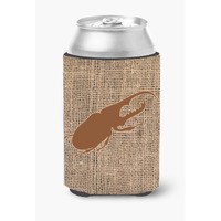 Beetle Burlap and Brown Can or Bottle Beverage Insulator Hugger