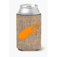 Beetle Burlap and Orange Can or Bottle Beverage Insulator Hugger BB1056