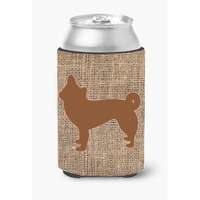 Chihuahua Burlap and Brown Can or Bottle Beverage Insulator Hugger
