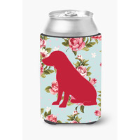 Boykin Spaniel Shabby Chic Blue Roses Can or Bottle Beverage Insulator Hugger BB1070