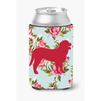 Curly Coated Retriever Shabby Chic Blue Roses Can or Bottle Beverage Insulator Hugger BB1074