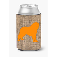 Tibetial Mastiff Burlap and Orange Can or Bottle Beverage Insulator Hugger