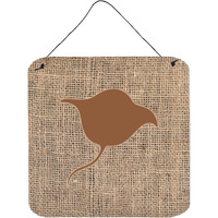 "Caroline's Treasures BB1094-BL-BN-DS66 Stingray Burlap and Brown Aluminum Metal Wall or Door Hanging Prints, 6 x 6"", Multicolor"