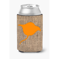 Stingray Burlap and Orange Can or Bottle Beverage Insulator Hugger