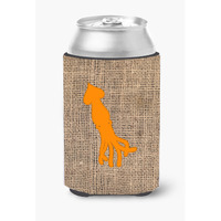 Squid Burlap and Orange Can or Bottle Beverage Insulator Hugger