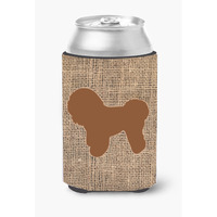 Bichon Frise Burlap and Brown Can or Bottle Beverage Insulator Hugger