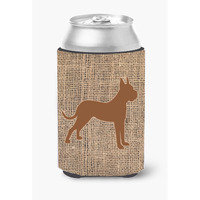 Boxer Burlap and Brown Can or Bottle Beverage Insulator Hugger