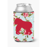 Gorilla Shabby Chic Blue Roses Can or Bottle Beverage Insulator Hugger BB1129