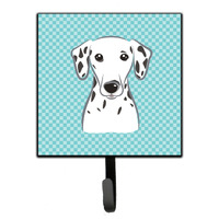 "Caroline's Treasures BB1148SH4 Checkerboard Blue Dalmatian Leash or Key Holder, Small, Multicolor"