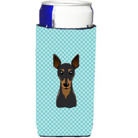 Checkerboard Blue Min Pin Ultra Beverage Insulators for slim cans BB1178MUK
