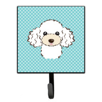 "Caroline's Treasures BB1195SH4 Checkerboard Blue White Poodle Leash or Key Holder, Small, Multicolor"