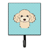 "Caroline's Treasures BB1196SH4 Checkerboard Blue Buff Poodle Leash or Key Holder, Small, Multicolor"