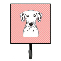 "Caroline's Treasures BB1210SH4 Checkerboard Pink Dalmatian Leash or Key Holder, Small, Multicolor"