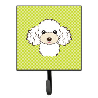 "Caroline's Treasures BB1319SH4 Checkerboard Lime Green White Poodle Leash or Key Holder, Small, Multicolor"
