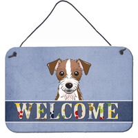 "Caroline's Treasures BB1388DS812 Jack Russell Terrier Welcome Wall or Door Hanging Prints, 8 x 12"", Multicolor"