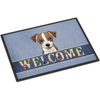 "Caroline's Treasures BB1388MAT Jack Russell Terrier Welcome Indoor or Outdoor Mat, 18 x 27"", Multicolor"